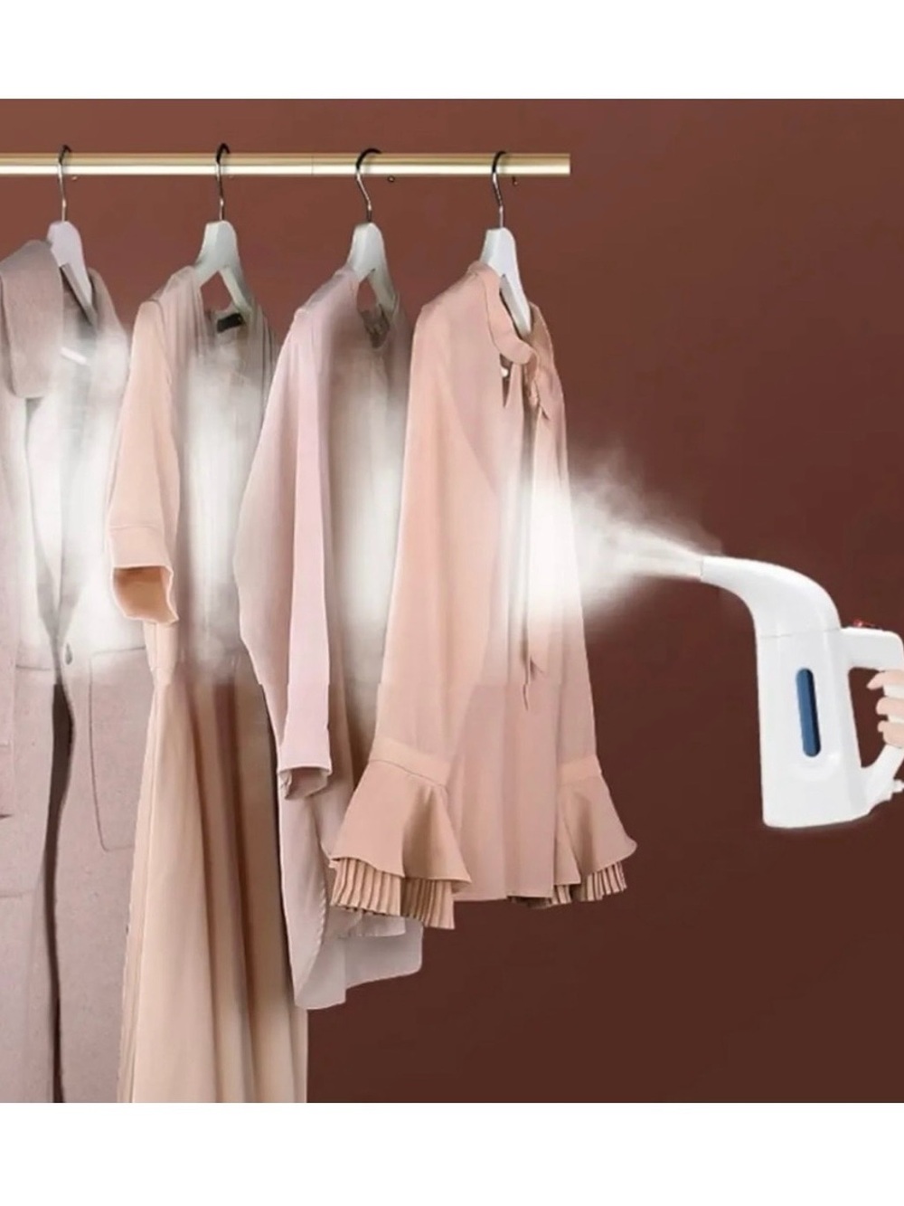 Mini Garment Steamer Handheld Fabric Steamer - White